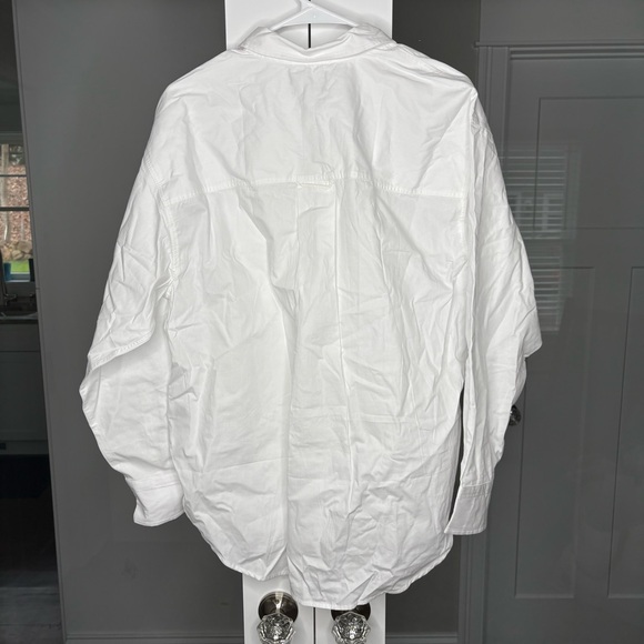 NWT J. Crew Étienne Oversized Shirt Blouse Lightweight Oxford White - Picture 3 of 5